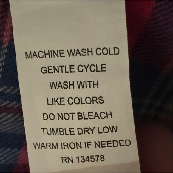 Vineyard Vines Pink and Blue Plaid Flannel Men's Button Down Shirt Size XXL - Picture 8 of 8